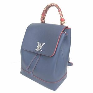 Louis Vuitton Lock Me Backpack Rucksack Leather Marine Rouge Bandeau BB